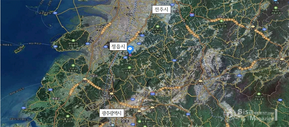 ▲신규 '국립 정읍숲체원' 위치도 ⓒ 시사매거진 2580